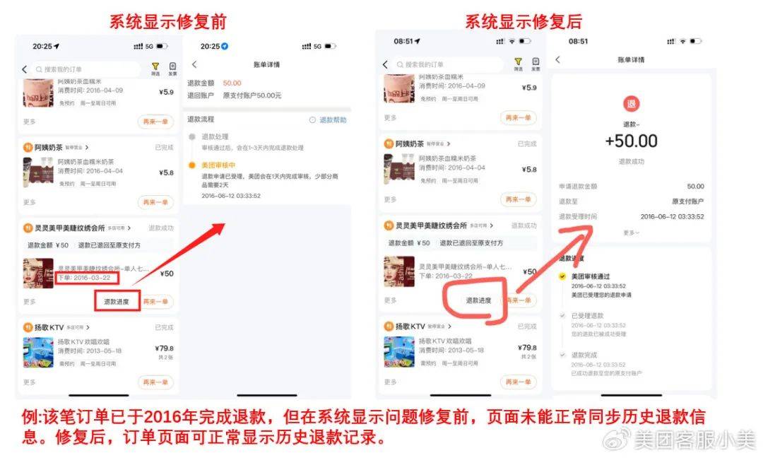 美团客服回应“退款未到账”：已修复退款信息滞后问题<strong></p>
<p>美股</strong>，将帮助用户追溯每一笔担心的订单